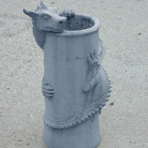 slate grey dragon chimney pot